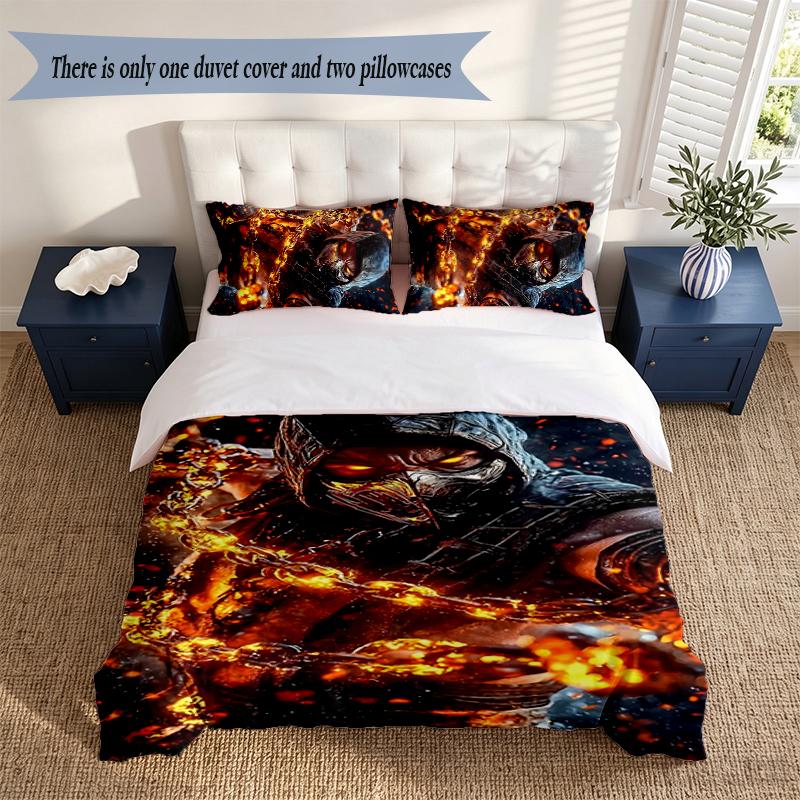 Scorpion 3‑Piece Bedding Set Soft Microfiber Duvet Cover Pillowcases Comfortable Bed Linen for Bedroom Decoration
