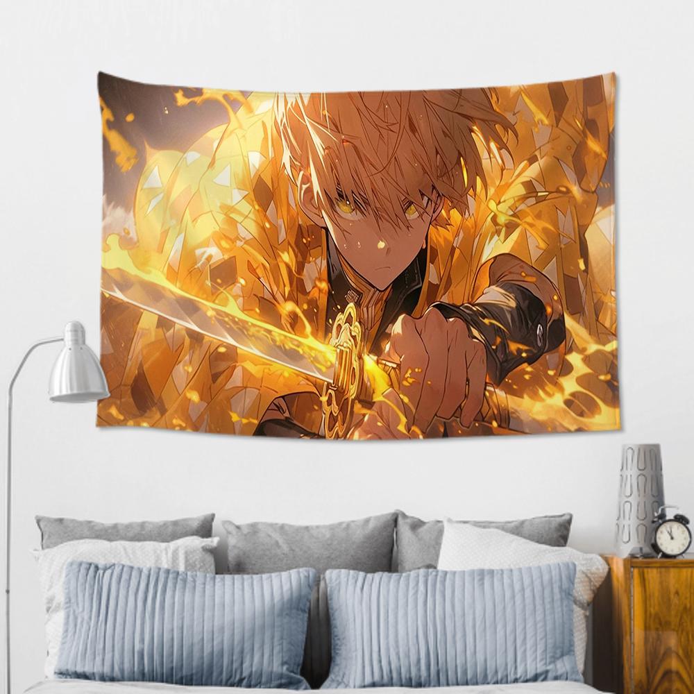 AAgatsuma ZZenitsu Tapestry Room Decor Wall Cloth Party Hanging Background Room Decor Baby Room