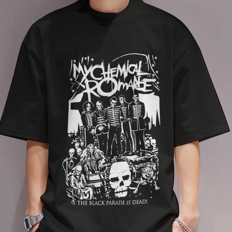 Мужская футболка MCR My Chemical Romance Dead Parade Модная Эмо Рок Футболка Четыре Сезона Новый Стиль Унисекс Повседневная Футболка