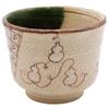 Seto Ware Oribe Gourd Design Diameter X Height Capacity Microwave and Dishwasher Made In Product Teacup/Sencha Bowl, 7.5cm 6.5cm, 150ml, Green, Safe,
