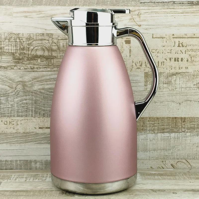 European Style Double Layer 304 Stainless Steel Insulated Hot Water Pot, Large Capacity for Hotel or Home Use