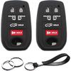 2 шт. Совместимый с Toyota Sienna Умный чехол-футляр для брелока с 6 кнопками, Защитный брелок, Держатель для брелока дистанционного управления с бесключевым доступом