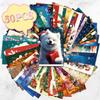 50 карточек для стены на канун Рождества - DIY украшения для фона атмосферы спальни/гостиной, карточки для сообщений