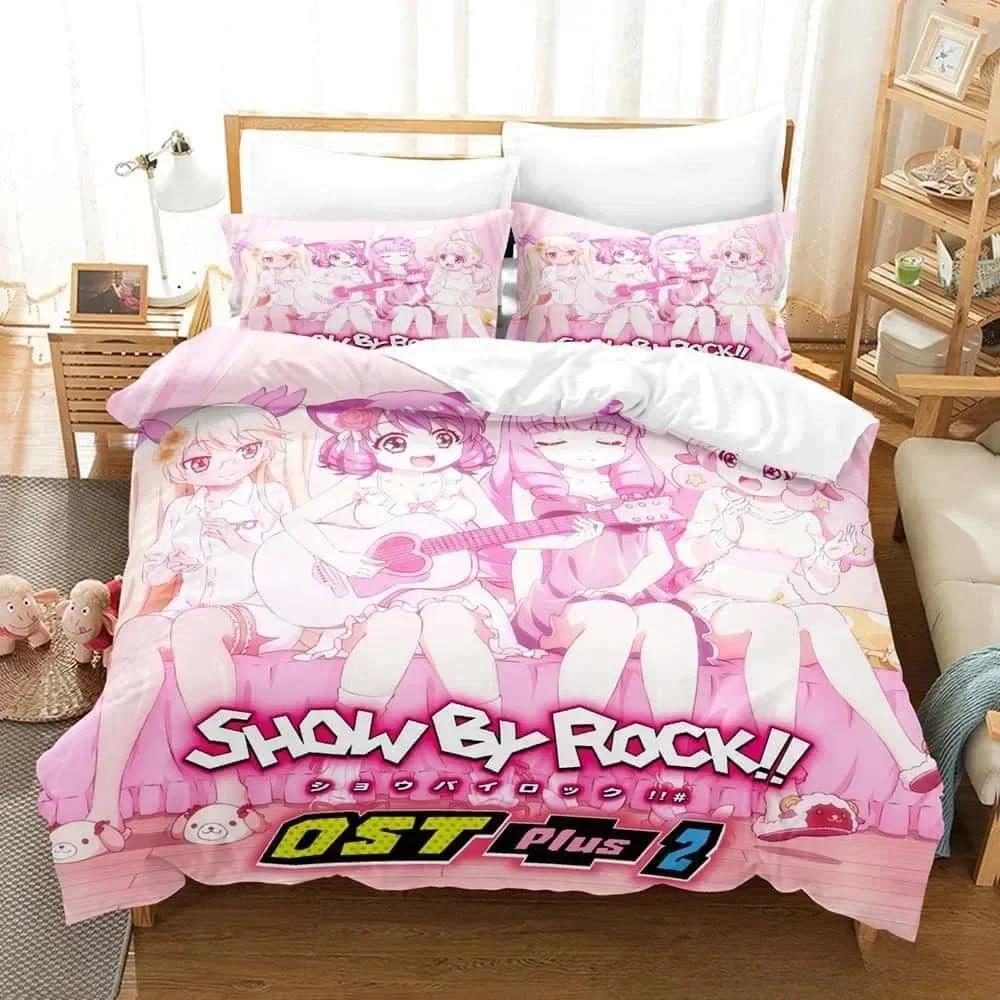Аниме Комплект Постельного Белья Bed Show By Rock! Комплект постельного белья Односпальный Полуторный Двуспальный Кинг-сайз Комплект для кровати Взрослый Детский Спальня Комплекты пододеяльников