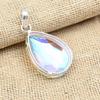 Граненый Mistic Topaz Gemstone 925 Sterling Silver Handmade Elegant Jewelry Pendant