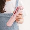 Multifunctional Pen Bag Solid Color Stationery Storage Bag Fashion Silicone Pencil Case  Office