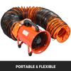 7.6 M/25 Ft Pvc Flexible Duct Hosing For 250 Mm/10" Diameter Exhaust Fan