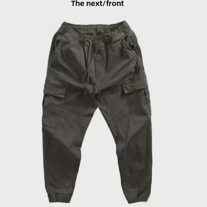 Мужские свободные повседневные рабочие брюки с манжетами - весна/осень, прочные, устойчивые к грязи брюки для активного отдыха