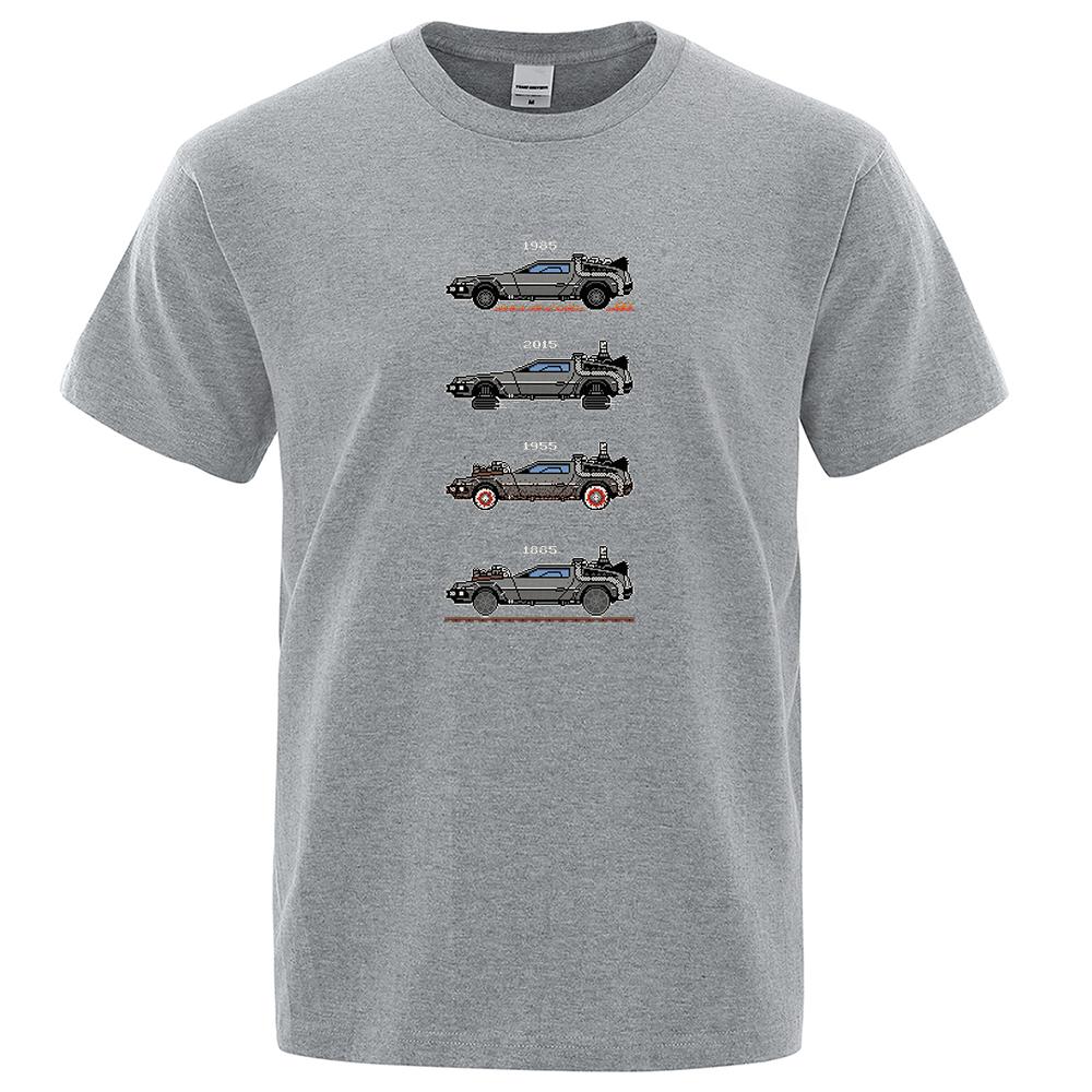 Retro Style Back To The Future Print Funny Tshirts Unisex Unisex Cotton Tshirts Oversized Loose Tee Clothes Harajuku Oneck Tops