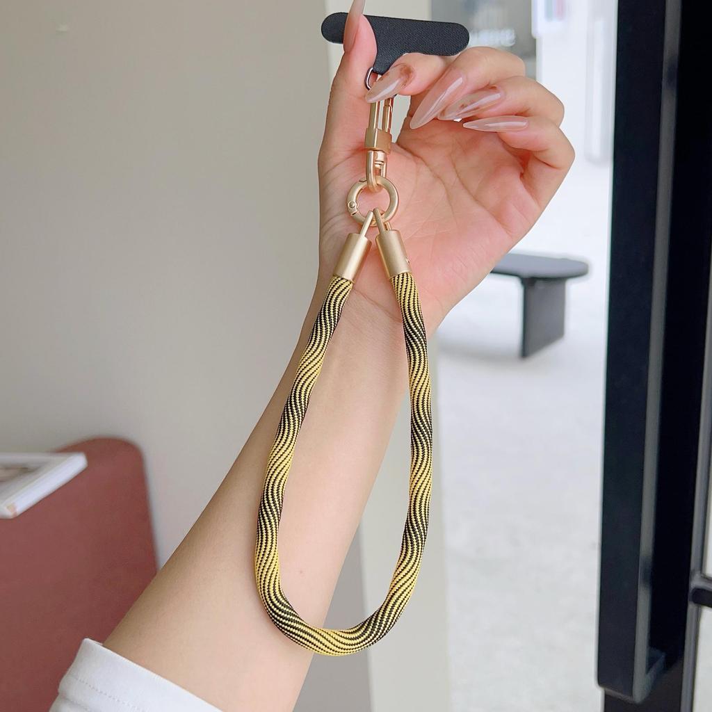 Colorful Tuhao Gold Braided Mobile Phone & Water Cup Lanyard Bracelet