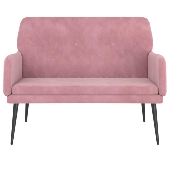 351417 vidaXL Bench Pink 108x79x79 Cm Velvet