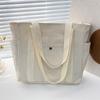 Portable Canvas Tote Bag Large Capacity Cloth Shoulder Bag Shopping Bag Mommy Handbag  Students