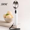 Yogurt Scooper Rechargeable Heated Ice Cream Scoop, Electric with 3-Level Heat, Hard Scooping Tool LED Display, 2000mAh Battery for Cream, Gelato,
