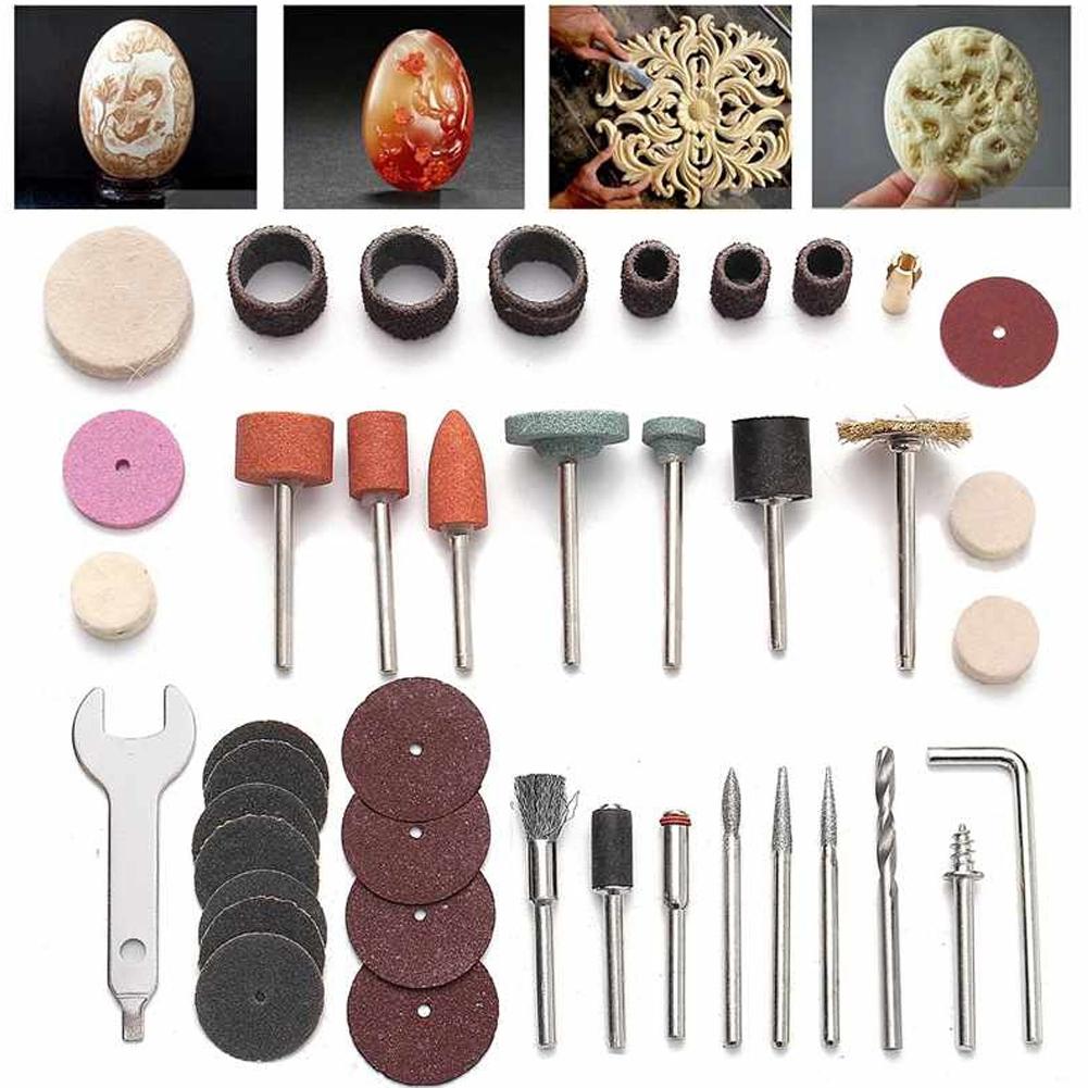 40 шт. Мини Электродрель Многофункциональный Роторный Инструмент Набор Аксессуаров Шлифовка Полировка Вращающиеся Полировальные Наборы Для Аксессуара Dremel
