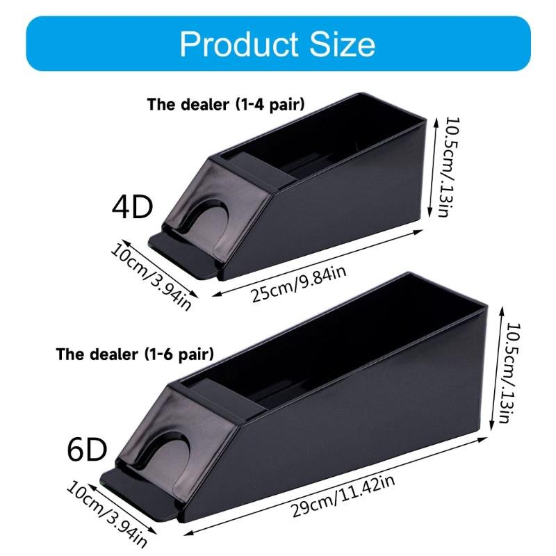 4/6 Deck Plastic Playing Card Dealing Shoe Playing Card Shuffler Table Gaming Pokers Dealer for Dealing Decks
