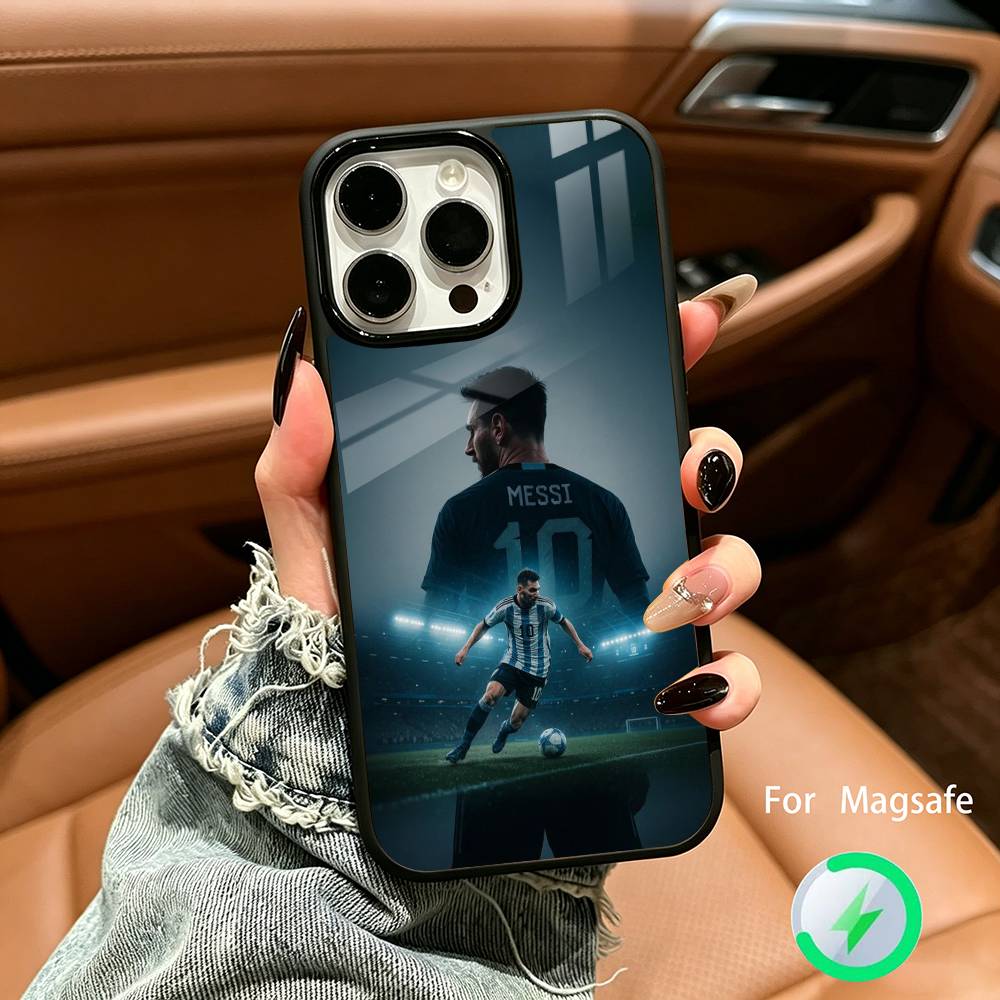 Футбольный игрок GOAT М-Месси Для IPhone17 16 15 14 13 12 11 Plus Pro Max Plus Беспроводная зарядка Чехол для телефона