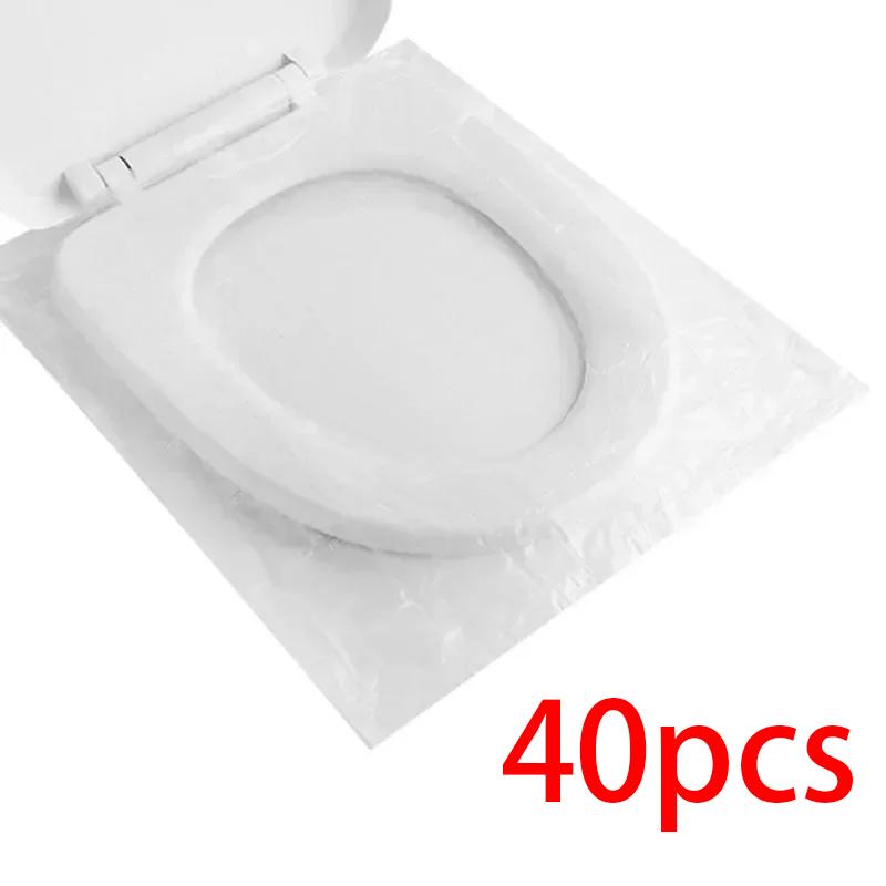 20/40/60 шт. Портативные одноразовые чехлы на сиденья унитаза 100% водонепроницаемые и гигиеничные для путешествий/кемпинга