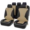 Universal Car Seat Cover Set Breathable PU Leather Vehicle Seat Cushion Full Surround Cover for Car Compatible with Airbag Fit 5-Seat Auto