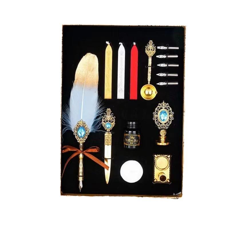 Креативное винтажное перо «Философский камень», прямая продажа, ручка, печать сургучом, подарок на День учителя