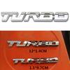 TURBO 3D Metal Sticker Car Body Emblem Decal Electroplating Zinc Alloy Car Tailgate Badge Decoration Auto Accessories