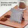 Карта-справочник по помолу кофе 16 Размеров помола кофе Точная таблица-руководство из нержавеющей стали для кемпинга на открытом воздухе Инструменты линейки для измерения молотого кофе