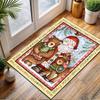"Santa and Winter Animal Friends" Patterned carpet, non slip mat suitable for living room and bedroom sofas