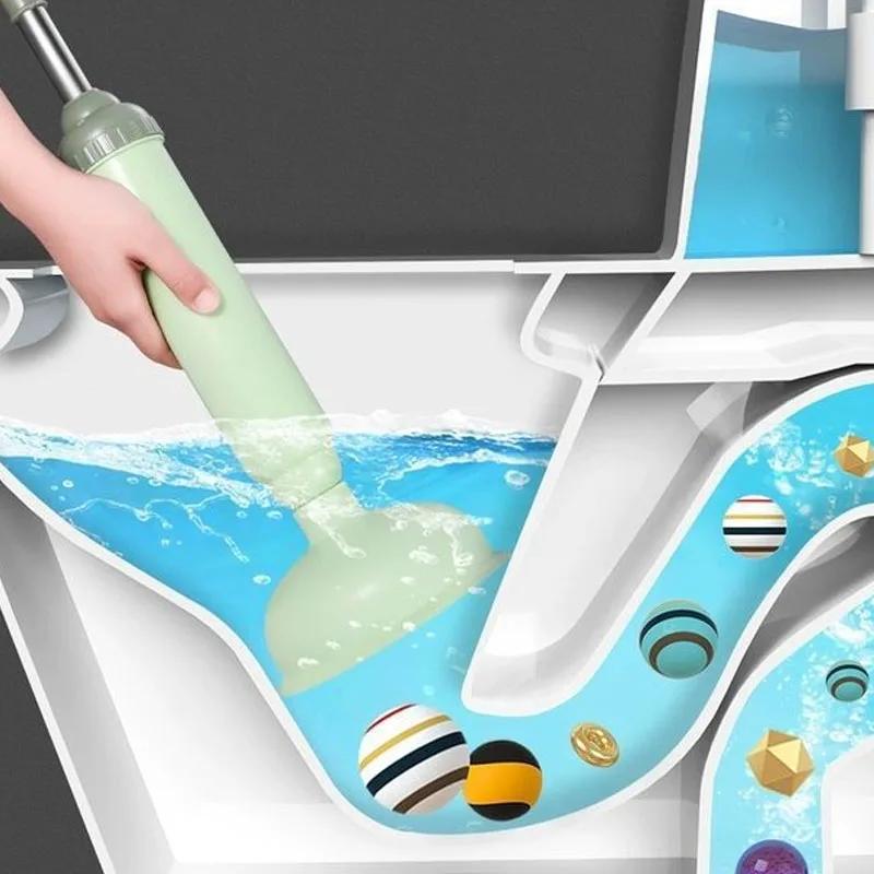 Плунжерный насос для унитаза, насос высокого давления, противозасоряющиеся очистители для дренажа, устройство для драги труб для ванной комнаты, кухонная раковина, сливные чистящие средства