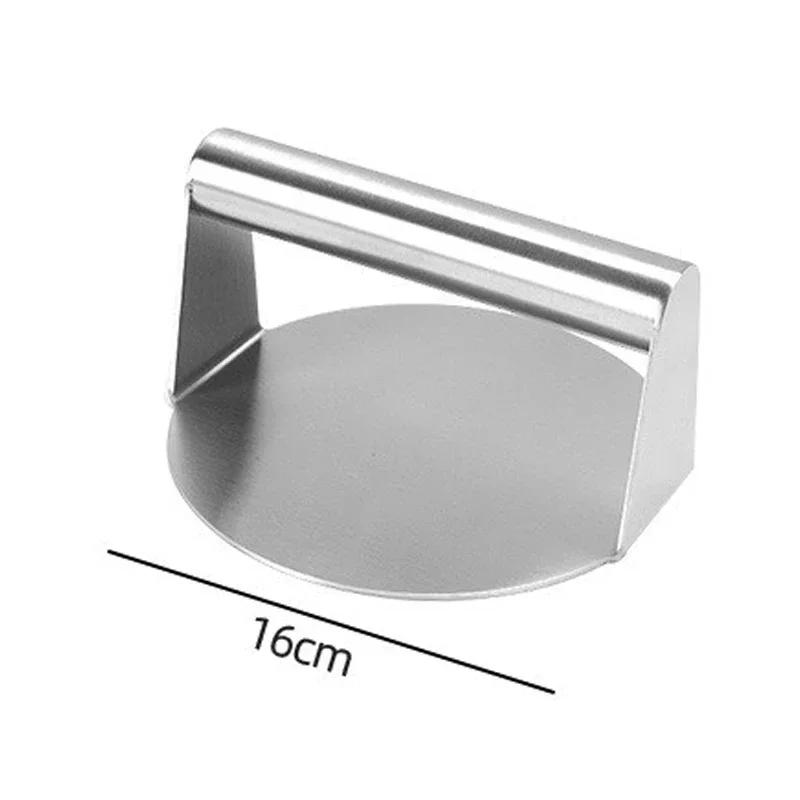 Пресс для бургеров из нержавеющей стали, антипригарный, для мяса, говядины, гриля, круглый, квадратный, гамбургер-смашер для приготовления котлет, принадлежности для барбекю