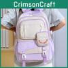 Casual Nylon Student Backpack With Large Capacity And Lightweight Design For Middle Schoolers
