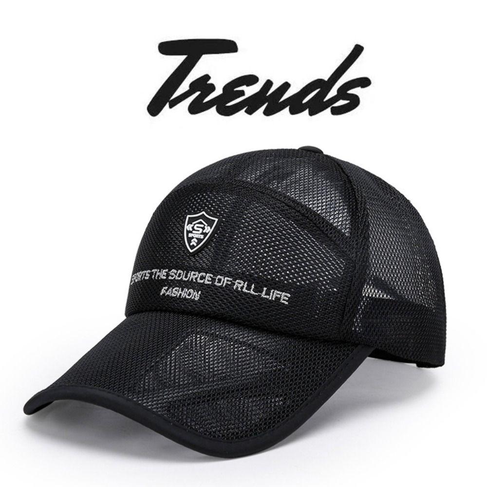 Летняя бейсболка из сетки, регулируемая, для занятий спортом на открытом воздухе, для мужчин, женщин, унисекс