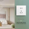 International Electrician 86-Type White Matte Tempered Glass Wall Socket