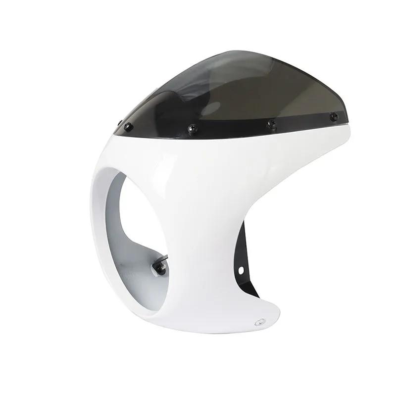 7 Inch Retro Cafe Racer Headlamp Windscreen Waterproof Anti-fall Fairing Headlight Shade Modification Accessories