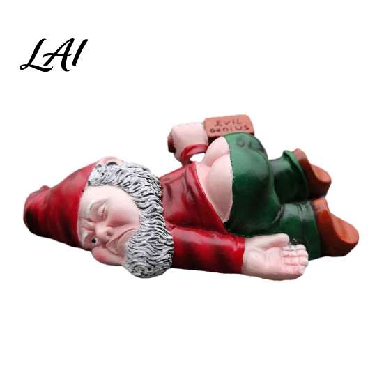 Lively Courtyard Decoration Funny Drunk Dwarf Garden Decoration Gnome Statue Resin Sculpture Creative Indoor Desk Accessory for Outdoor Lawn