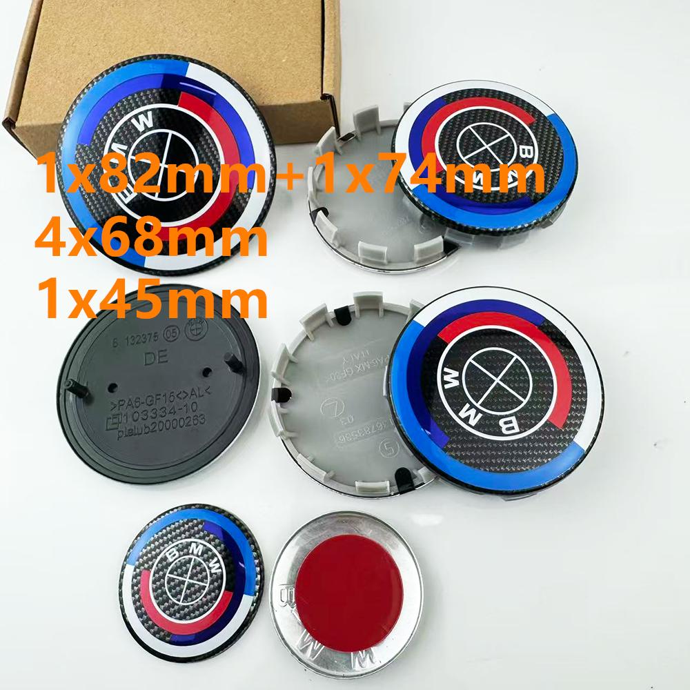 For BMW M 45/56/74/82mm Wheel Center Cap Car Hood Front Rear Trunk Emblem Badge For BMW F20 E36 E46 X6 M4 E60 E93 E87 G01 G20 X3 X5 F30 CVA3
