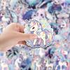 50 Unicorn Problem Holographic Stickers Car Skateboard Luggage Decoration Stickers Waterproof Creative Stationery Stickers