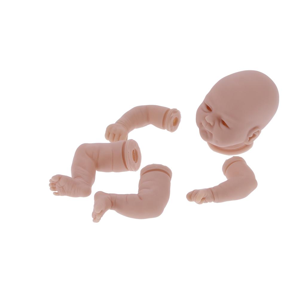 Simulation Unpainted Reborn Doll Kit Vinyl Unfinished Baby Doll Mold Parts Set 17 Inch