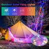 1pc Solar-Powered LED Fairy Lights Waterproof Copper Wire String Lights for Outdoor Garden Christmas Tree, Wedding Camping Decor