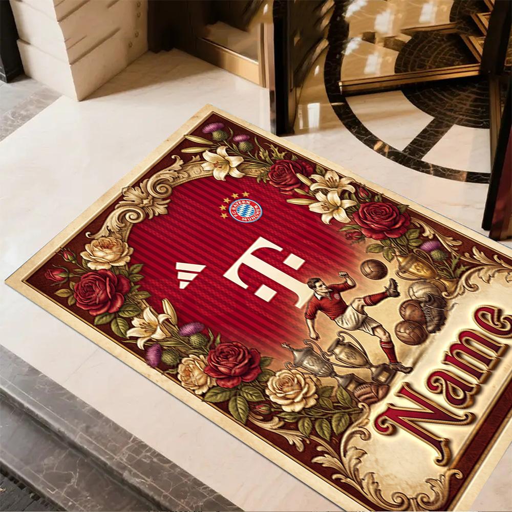 Bayern Munich Celebration Floor Mat Design for Decorate room Hallway Game Room Foyer Anti-slip Rug Office home decor Best for Christmas