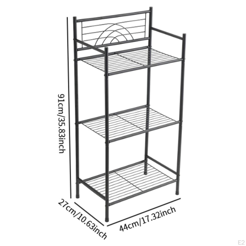 Standing Storage Shelf Unit Wire Shelving Utility Multipurpose Holder Organizer 3 Tier