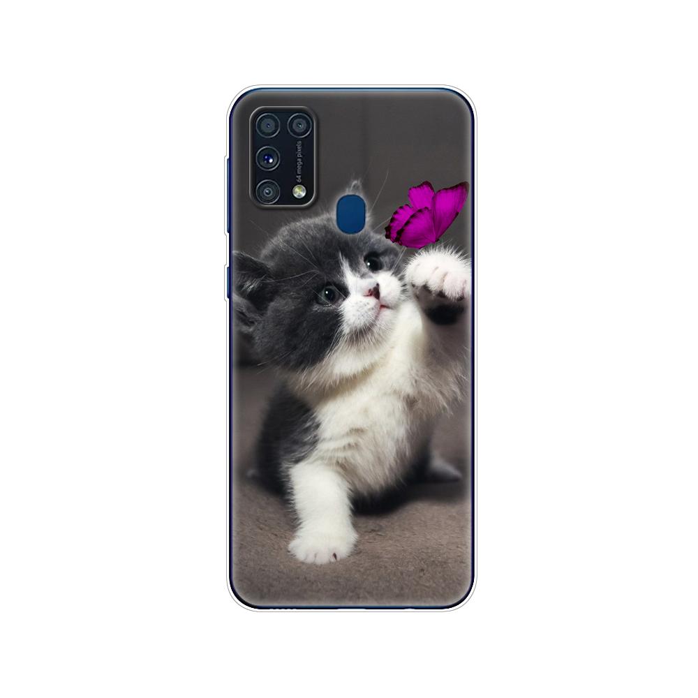 Чехол для Samsung M31, 6,4 дюйма, мягкий силиконовый чехол из ТПУ для Samsung Galaxy M31 M 31 SM-M315FZBVSER m315, задняя панель телефона, бампер, чехол
