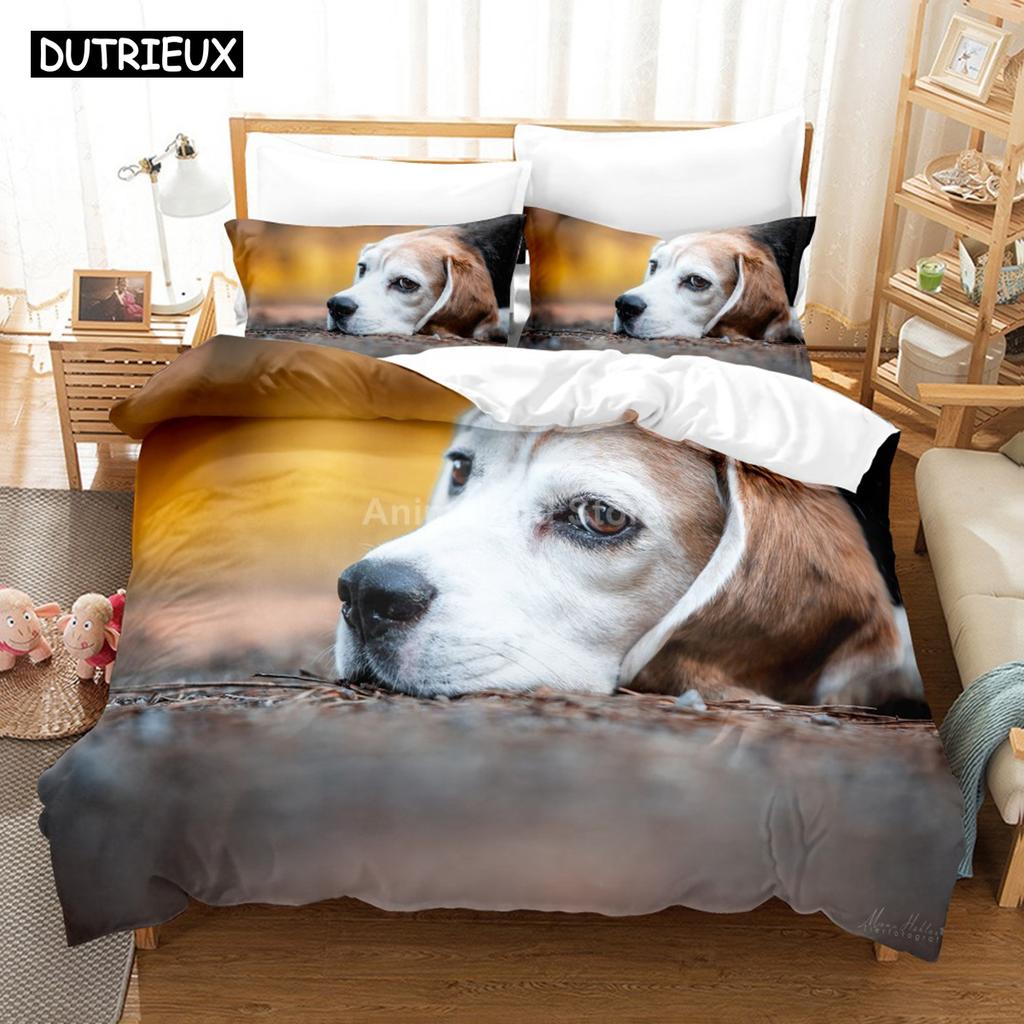 Прекрасный комплект постельного белья с изображением собаки-далматинца, 3D, роскошные наборы пододеяльников, постельное белье, размер Queen King Single, черный, белый, животное, домашнее животное