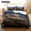 3D Пододеяльник с принтом танка Военная тематика войны Оружие Для детей Подростков Женщин Мужчин Подарки Для украшения спальни Квин Кинг