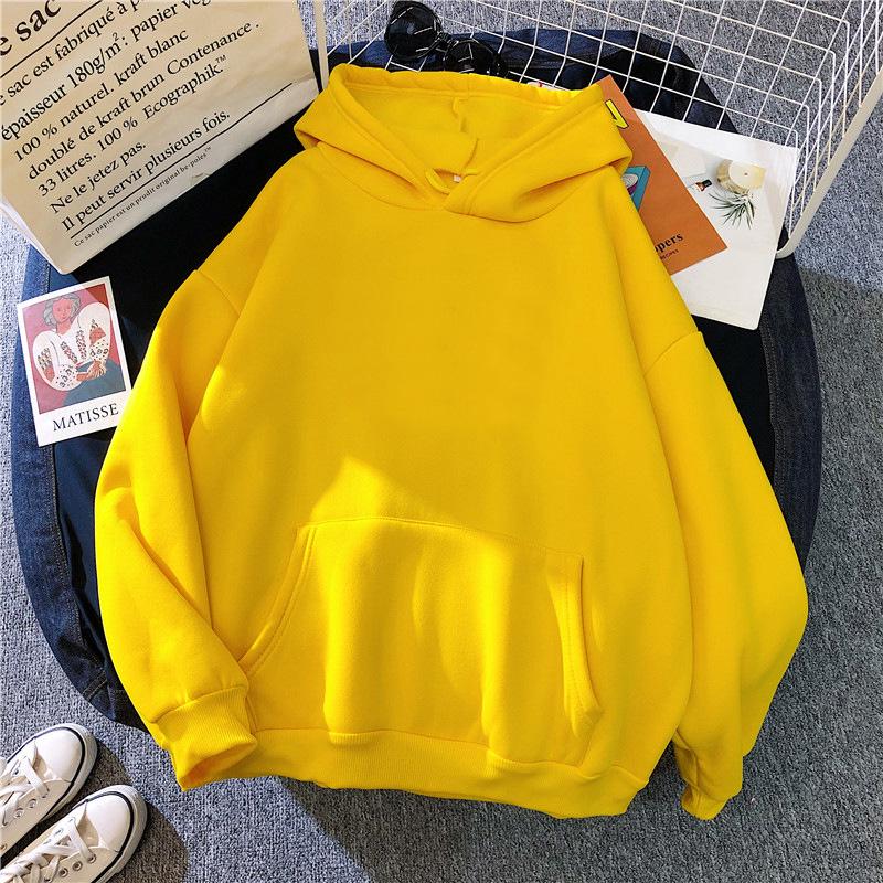 Women's Blank Solid Color Hoodie 2024