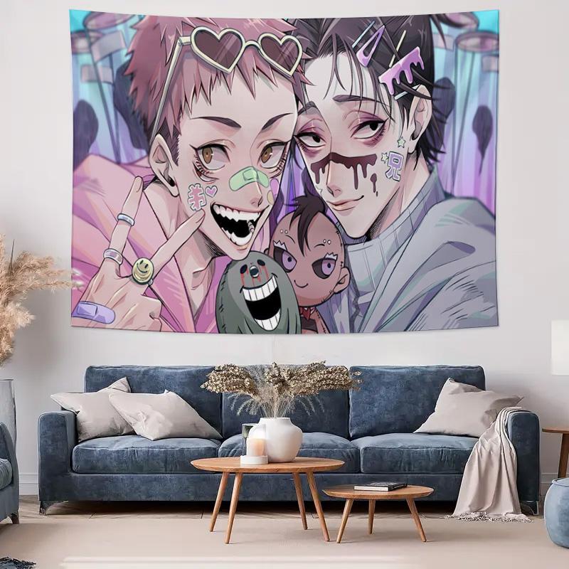 Japanese Anime Butterfly Art Wall Decor Dormitory Living Room Decoration Tapestry