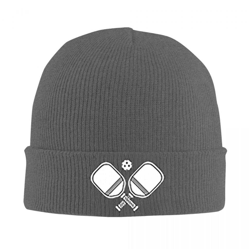 Pickleball Warm Knitted Cap Fashion Bonnet Hat Autumn Winter Outdoor Beanies Hats for Men Women Adult