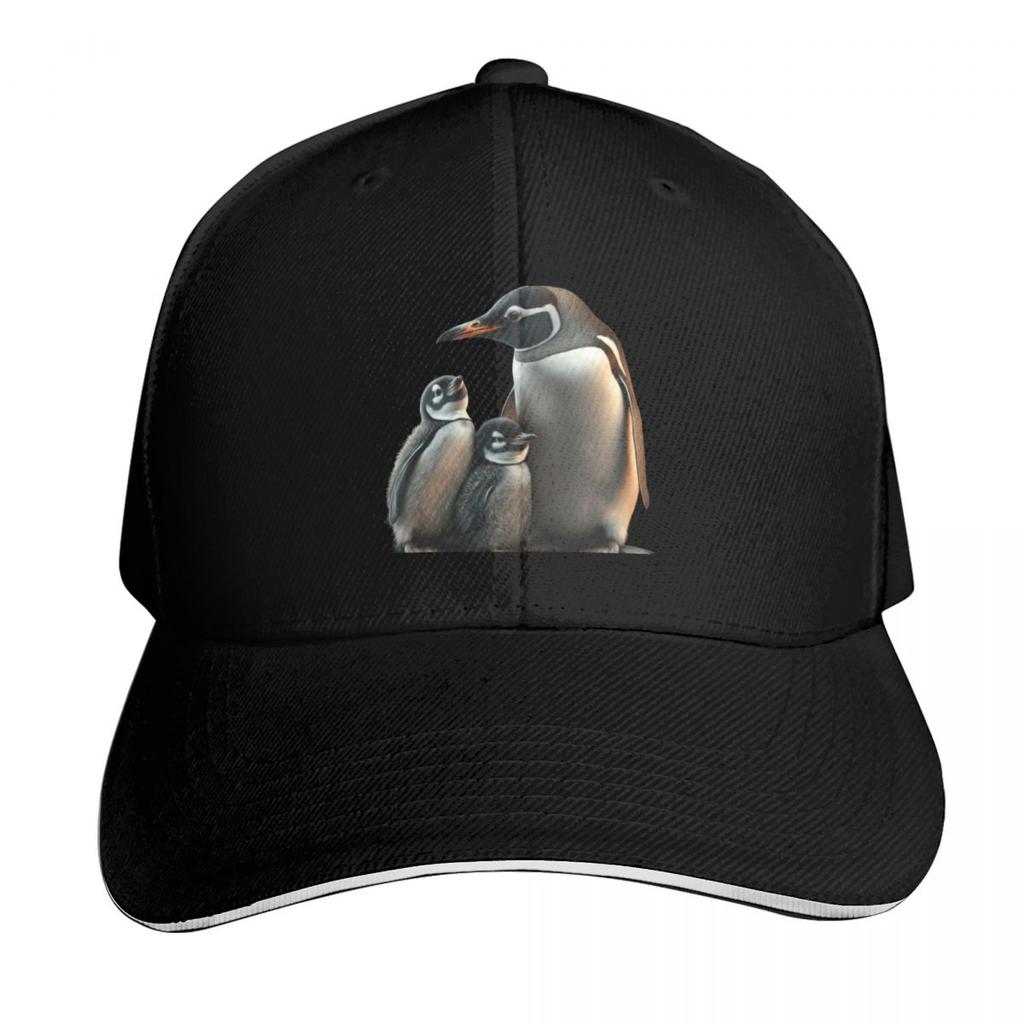 Penguins penguin mother with two children Baseball Cap winter hats for Unisex Bobble Hat Beach Bag F Boy Womens