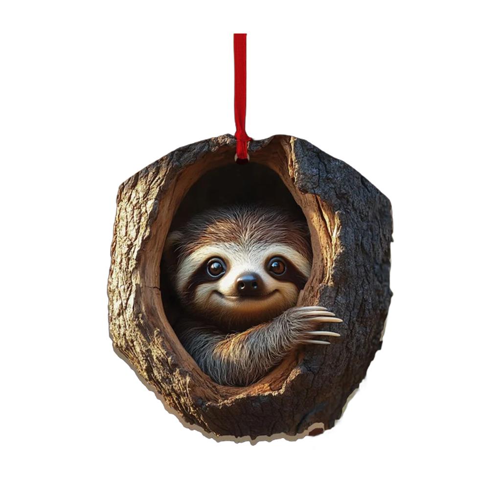 Festival Owl Styles Christmas Tree Hanging Ornament Craft of Sturdy 2D Acrylic Accessory for Home Decoration Use