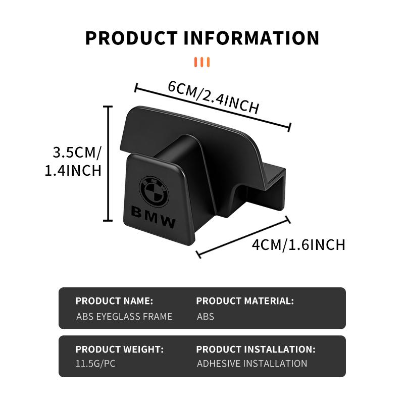 DUHQ3 Car Seat ABS Self-Adhesive Glasses Holder Sunglasses Storage Accessories For BMW X1 X3 E39 E46 E30 E36 E87 E60 E90 F26 G02 E70