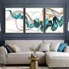 Nordic Abstract Color Spalsh Blue Golden Canvas Painting Poster And Print Unique Decor Wall Art Pictures For Living Room Bedroom