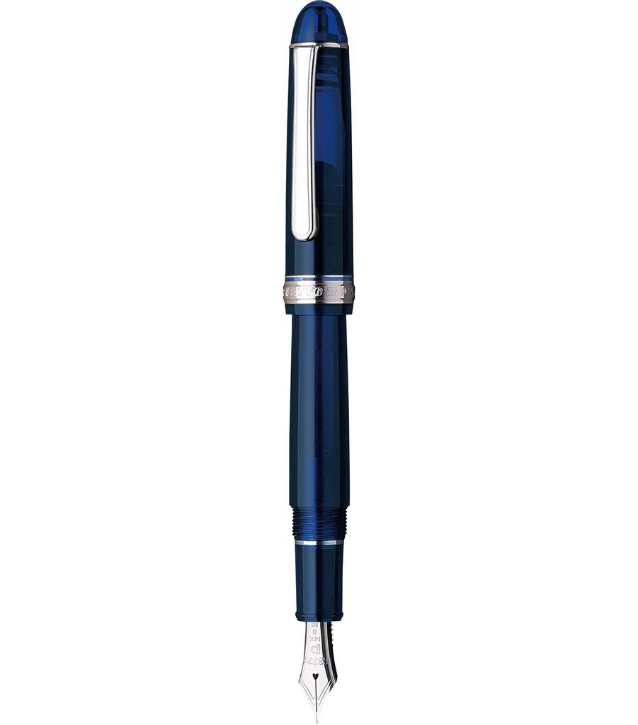 Platinum Перьевая ручка Century Rhodium Chartres Blue Толстый стержень #3776 PNB-18000CR #51-4